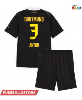 Günstige Borussia Dortmund Waldemar Anton #3 Auswärts Trikotsatzt Kinder 2026-27 Kurzarm (+ Kurze Hosen)